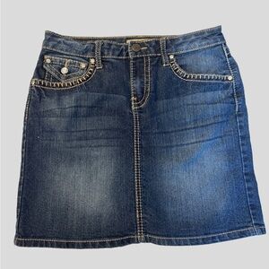 Earl Demin/Jeans Dark Blue Mini Skirt
